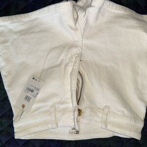 Billabong White Corduroy Women Shorts